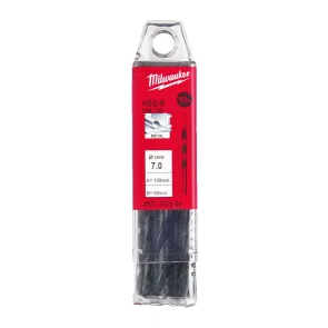 Сверло по металлу HSS-R MILWAUKEE DIN338, диаметр 7,0мм, (10шт) №1