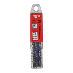 Сверло по металлу HSS-R MILWAUKEE DIN338, диаметр 4.2мм, (10шт) №1