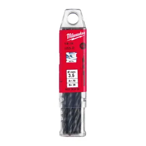 Сверло по металлу HSS-R MILWAUKEE DIN338, диаметр 3.5мм, (10шт) №1