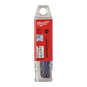 Сверло по металлу HSS-R MILWAUKEE DIN338, диаметр 2.5 мм, (10шт) №1