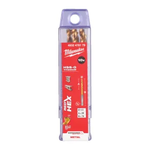 Сверло по металлу RedHEX HSS-G TiN MILWAUKEE, диаметр 4.5 мм (10шт) №1
