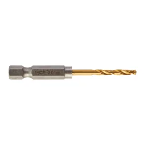 Сверло по металлу RedHEX HSS-G TiN MILWAUKEE, диаметр 3 мм (10шт) №2