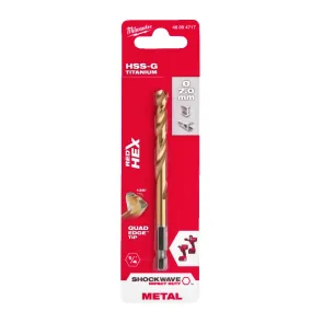 Сверло по металлу RedHEX HSS-G TiN MILWAUKEE, диаметр 7,0 мм №1