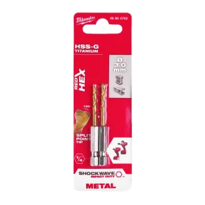 Сверло по металлу RedHEX HSS-G TiN MILWAUKEE, диаметр 3,0 мм, (2шт) №1