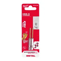 Сверло по металлу RedHEX HSS-G TiN MILWAUKEE, диаметр 2,0 мм (2шт)