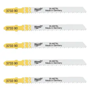 Полотна Для лобзика T101BF Bi-Metal MILWAUKEE, 75мм/ шаг зуба 4, (5шт), (древесина, Чистый рез) №2