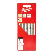 Полотна Для лобзика T101BR MILWAUKEE, 105 мм/ крок зуба 2,5 мм, (5шт), (зворотній різ)