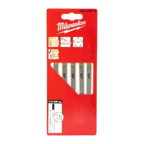 Полотна Для лобзика T101BR MILWAUKEE, 105 мм/ крок зуба 2,5 мм, (5шт), (зворотній різ) №1