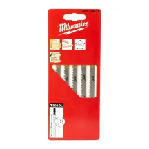 Полотна Для лобзика T301DL MILWAUKEE, 105мм/шаг зуба 4,0мм, (5шт), (древесина, Чистый рез)