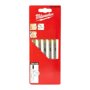 Полотна Для лобзика T301CD MILWAUKEE, 105мм/ шаг зуба 3,0мм, (5шт), (древесина, Чистый рез) №3