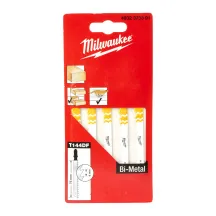 Полотна Для лобзика T144DF Bi-Metal MILWAUKEE, 75мм/шаг зуба 4,0мм, (5шт), (древесина, быстрый рез)