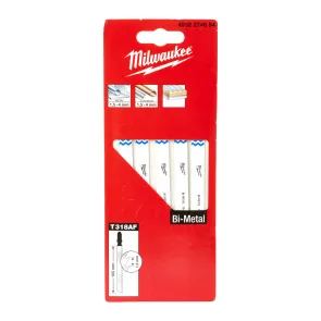 Полотна Для лобзика Bi-Metal T318AF Bi-Metal MILWAUKEE, 105мм/шаг зуба 1,2мм, (5шт), (универсальные) №1
