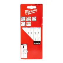 Полотна Для лобзика T318BF Bi-Metal MILWAUKEE, 105мм/шаг зуба 1,0мм, (5шт), (универсальные)