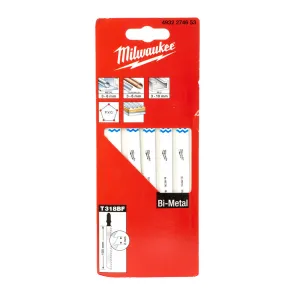 Полотна Для лобзика T318BF Bi-Metal MILWAUKEE, 105мм/ крок зуба 1,0мм, (5шт), (універсальні) №1