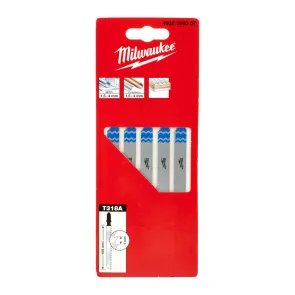 Полотна Для лобзика T318A MILWAUKEE, 105мм/ крок зуба 1,0мм, (5шт), (універсальні) №3