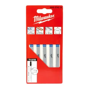 Полотна Для лобзика T127D MILWAUKEE, 75мм/шаг зуба 3,0мм, (5шт), (алюминий) №3