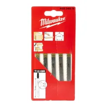 Полотна Для лобзика T101BR MILWAUKEE, 75 мм/ крок зуба 2,5 мм, (5шт), (зворотній різ)