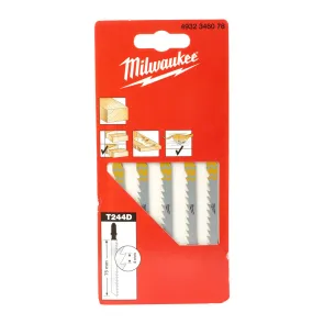 Полотна Для лобзика T244D MILWAUKEE, 75мм/шаг зуба 4,0мм, (5шт), (фигурный рез, древесина) №3