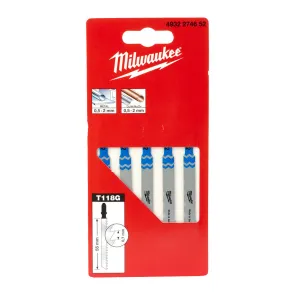 Полотна Для лобзика T118G MILWAUKEE, 50мм/шаг зуба 0,7мм, (5шт), (универсальные) №3