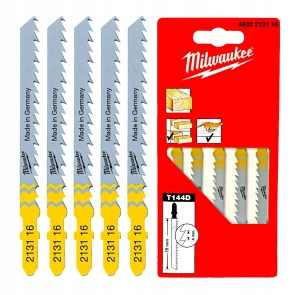 Полотна Для лобзика T144D MILWAUKEE, 75мм/ крок зуба 4,0мм, (5шт), (деревина, швидкий різ) №1