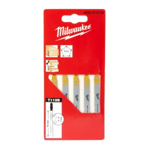 Полотна Для лобзика T119B MILWAUKEE, 50мм/ крок зуба 2,0мм , (5шт), (деревина) №1