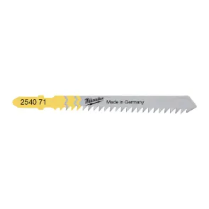 Полотна Для лобзика T111C MILWAUKEE, 75мм/ крок зуба 3,0мм, (5шт), (деревина) №1