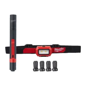 Набор светодиодных фонарей HL2IPL-LED ALKALINE POWER PACK MILWAUKEE №1