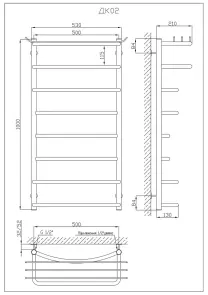 Рушникосушарка KOSSER Канна 1000х530/8 №5