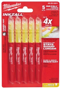 Набір текстмаркерів InkZAll MILWAUKEE, жовтий, (5шт) №1