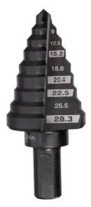 Свердло ступінчасте Step Drill MILWAUKEE, діаметр 4-12мм з кроком 1мм №1