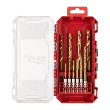 Набір свердл по металлу Milwaukee RedHEX HSS-G TiN (10 шт), пластиковий кейс