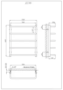 Рушникосушарка KOSSER Скоба 600х530/5 №5
