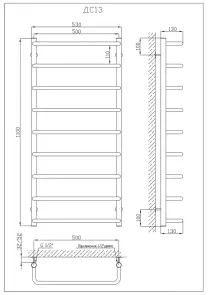 Рушникосушарка KOSSER Скоба 1100х530/9 №4