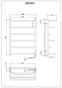 Рушникосушарка KOSSER Лотос 700х530/6 ЕR рег. №5