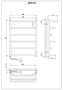 Рушникосушарка KOSSER Лотос 700х530/6 ЕL рег. №5