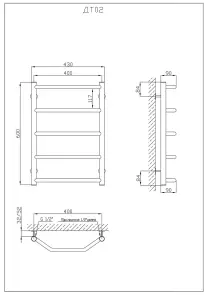 Рушникосушарка KOSSER Трапеція 600х430/5 №5