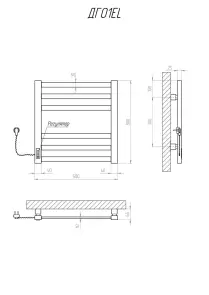 Рушникосушарка KOSSER Герда 500х500 EL №5