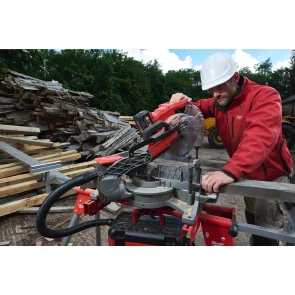 Пила торцовочная аккумуляторная MILWAUKEE, M18 FMS254-0, диаметр 254 мм (+ диск, зажимы, ключ, пылесборник) №14