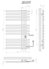Рушникосушарка KOSSER Браш 1000х600 ER №5