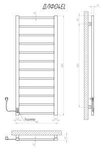 Рушникосушарка KOSSER Лофт 1200х500 EL тайм. білий №5
