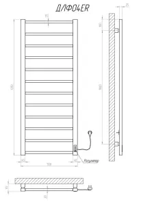 Рушникосушарка KOSSER Лофт 1200х500 ER тайм. білий №5