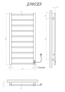 Полотенцесушитель KOSSER Лофт 1000х500 ER тайм. Белый №5