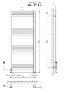 Рушникосушарка KOSSER Степ 1200х500 EL тайм. білий №5