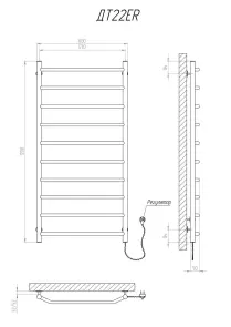 Полотенцесушитель KOSSER Трапеция 1200х600/10 ER рег. №5