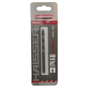 Сверло по металлу HSS COBALT INDUSTRIAL - 4.0х43х75мм DIN 338 уп.1шт (HAISSER) №1