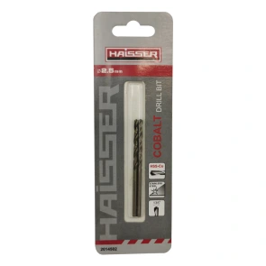 Свердло по металу HSS COBALT INDUSTRIAL - 2.5х30х57мм DIN 338 уп.2шт (HAISSER) №1