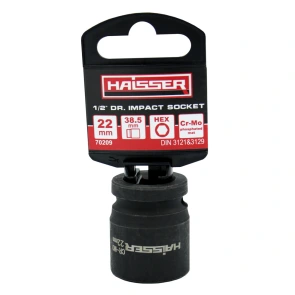 Головка ударная шестигранная 1/2" фосфат. 22ммx38.5мм HAISSER №1