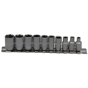 Набор головок торцевых HEX 1/4" Cr-V 4-13мм 10 ед. №1
