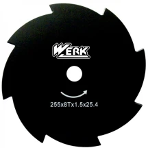 Нож для мотокосы – 255x25.4x1.6ммx8Т (WERK)