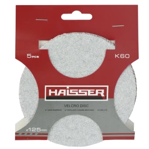 Круг шліфувальний самоклеючий - 125мм, k 60, н-р 5шт (HAISSER) №1